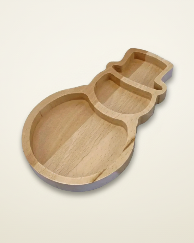 Christmas Wood Charcuterie Appetizer Tray Snowman Tree