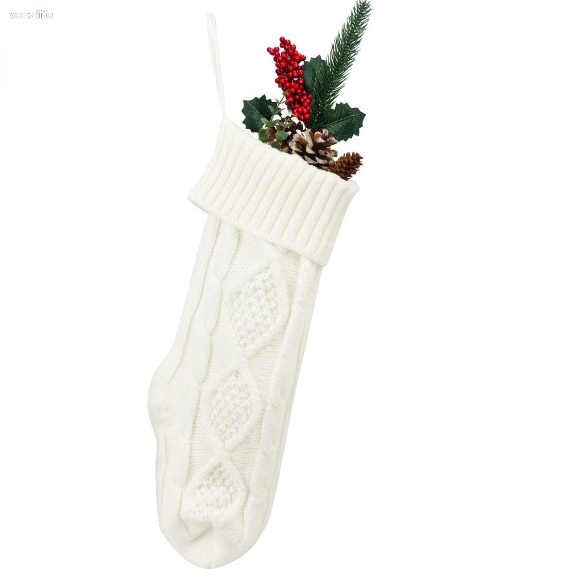 Knitted Cotton Christmas Stocking