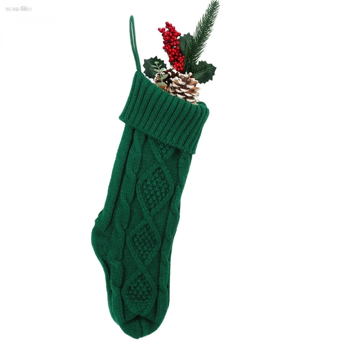 Knitted Cotton Christmas Stocking