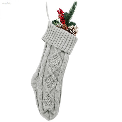 Knitted Cotton Christmas Stocking