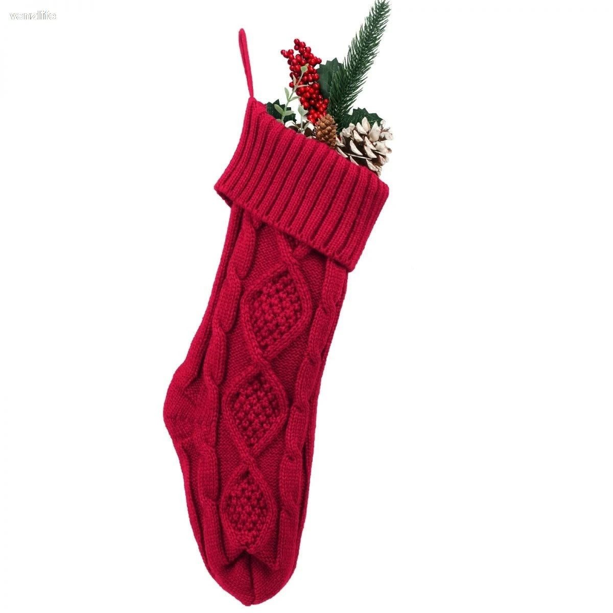 Knitted Cotton Christmas Stocking